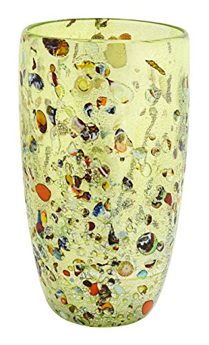 VASO CONICO ARLECCHINO BIG Vase Glas Blattgold Murrine Made Italy Venedig Murano - 4