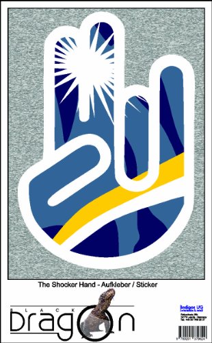 The Shocker Hand - Laptop Notebook Skin Sticker Cover Art Decal - 210x144 mm white Outline with Flag - Sweden