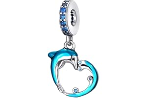 Symretie 925 Sterling Silber Charms Anhänger - Schmetterling Herz Charm für Frauen Halskette & Armband Schmuck | Mutter Geschenk