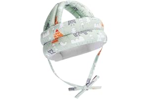 NOKDAL Baby Helm Kopfschutz Baby Helm Schutzhelm SäUgling Kleinkind Schutzhelm Verstellbarer Schutzhelm Baby Krabbeln Kopfschutzkappe für Kinder Schutzhut Baby Helmet für 6 bis 24 Monate Baby(Grün)