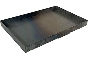 EWH Bac à cendres pour barbecue en acier CorTen aspect rouille (60 x 40 cm) Bac à cendres/bac à cendres, barbecue extérieur, cheminée extérieure