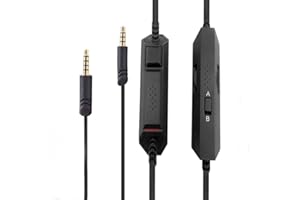 AIIVIOLL Câble de rechange pour casque A10 A40 avec contrôle du volume et du muet compatible avec les casques de jeu Astro A10 A30 A40 A50 G633 G933 pour Xbox One PS4 PC Gaming Mobile MixAmp (Noir)