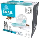 M-PETS SNAIL HAZNELİ SU ve MAMA KABI BLUE 2800ML-240GR