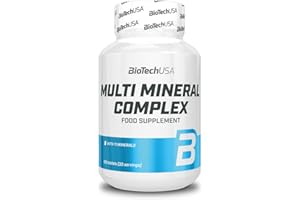‎BIOTECHUSA BioTechUSA Multi Mineral Complex | Wsparcie zdrowia kości | Funkcjonowanie mięśni | Metabolizm | 11 kluczowych minerałów | 100 tabletek