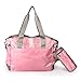 Yodo Versatile Baby Diaper Nappy Changing Bag with Insulated Feeding Bottle Holder, Pink