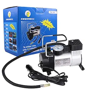 TIREWELL AE-7005 Tyre Inflator, Bike Car Pump Continuously Inflate Four Tires Super Fast Rapid Compress Pump (150 PSI, 12V)