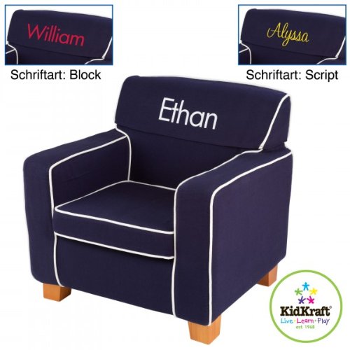 Chair for Boys Personalised Text colour: Green; Script font type: