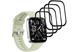 Camokia 4 Stück Anti-Fingerprint Panzerfolie für Huawei Watch Fit 3 Panzerglas,Anti-Staub Folie für Schutzfolie Huawei Watch Fit 3 Schutzglas,HD Klar Volle Abdeckung Displayschutz