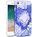 Produktbild iPhone 7 Hülle , iPhone 8 Tasche , Marmor Hülle Extrem Dünne Weich TPU Silikon Schutzhülle für Apple iPhone 7/Apple iPhone 8 (4.7 zoll) , MoEvn Bequem Textur Stein Hülse Gel Gummi Malerei Muster und Slow Rising Anti Stress Design Ultradünnen Etui Anti-Stoß Kratzfeste Handytasche Etui Schale Bumper Case Cover Schutzhülle - Blau