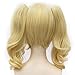 EDAY 35cm BATMAN Harley Quinn Cosplay Wig Lolita Curly Pigtail Hair, Blonde