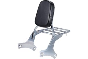 SAMGER SAMGER Sange Cromo Sissy Bar Posteriore con Portabagagli Portapacchi Fit per Honda VT750 C2 RC44 / VT400 1997-2003