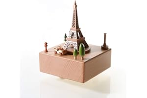 Chonor Scenari Innovativo Carillon di Legno, Premium Creativo Mano Manovella Artigianato in Legno Scatola di Musica Migliore Regalo e Decorazioni Idea per Il Compleanno, Natale - Torre di Parigi