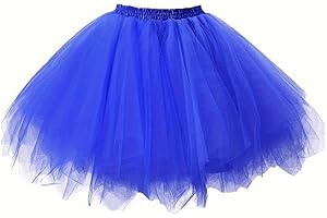 Boolavard 80er Jahre Tutu Rock für Erwachsene, mehrlagiger Tüll-Petticoat, Halloween-Tutu