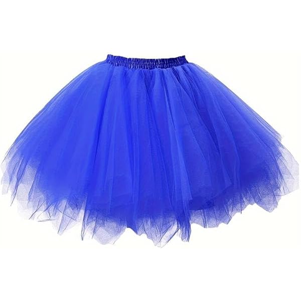ZCJ Tüllrock Damen 4-lagig - 80er Jahre Petticoat Für Festival & Karneval