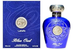 LATTAFA Bogaty niebieski zapach Oud 100ml, woda perfumowana unisex, perfumy arabskie, południowo-orientalne, damskie perfumy, Attar damskie, piżmo halal, UWAGY: piżmo, Oud, paczula, wetiwacja, wanilia i bergamotka