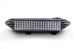 aVDB-moto LED Tail Light with integrated turn signals Compatible with Compatible with Yamaha YZF R1 02/03, ATV YFM Raptor 700 (Clear)