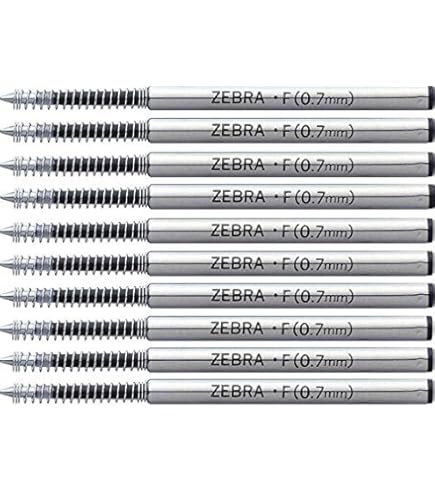 ZEBRA Ricambi Per Penna A Sfera (H-0.7) – Confezione Da 10 Mine Nere, Import Giapponese - 4