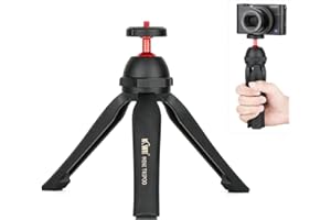 KIWIFOTOS 360° Rotatable Mini Ball Head Stand Tripod Hand Grip Stabilizer for Canon Sony Nikon DSLR Camcorder Compact System & Gopro Action Cam & iPhone/Huawei Phone Vlogging