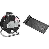 Brennenstuhl Garant Aufbewahrungstrommel leer (Spezialkunststoff) schwarz & Trommeltritt (ideale Fixierhilfe für…