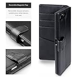 Xperia XZ Premium Case, Terrapin [ECHT LEDER] Brieftasche Case Hülle mit Standfunktion Kartenfächer und Bargeld für Sony Xperia XZ Premium Hülle Schwarz - 