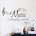 Produktbild wandaufkleber schlafzimmer Wall Stickers quotesHome Décor Wall Sticker Mural Music Is What Feelings Sound Like For Living Room Home Decorations