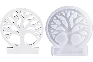 HDGSAFD 1 moule arbre de vie, moule en silicone, bougeoir arbre de vie, moule d'aromathérapie en plâtre