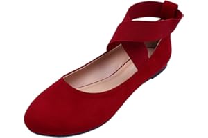 Feversole Women's Round Toe Cute Bow Trim Ballet Flats, Ballerine Punta Tonda Decorate con Un Grazioso Fiocco da Donna