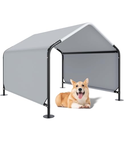 Navaris driehoek honden tent - 120 x 116 x 96 cm - 420D nylon met UV- bescherming - Waterdichte hondentent - Puppytent met haringen - Dieren tent - Wit