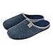 Produktbild Happy Lily Herren-Pantoffel, rutschfeste Hausschuhe, Memory-Schaumstoff, Pantoletten, Hausschuhe für den Winter, blau, uk 7-8.5