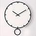 Produktbild H&M Wanduhren Wanduhr hölzerne moderne Schaukel Wand Wanduhr ruhige Uhr retro Wanduhr Mode einfache Wohnzimmer Küche Esszimmer Schlafzimmer Uhr , gray , 35cm
