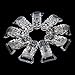 Resin Pacifier Holder Badge Dummy Clips Crafting Supplies 39 x 16mm Pack of 10 Clear