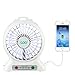 Produktbild Tischventilator, COO Mini USB Ventilator mit auch Power bank Funktion, gilt für Reise, Zuhause, Büro und Schreibtisch (Weiß)