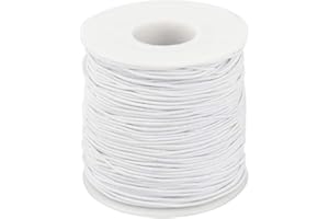 LYTIVAGEN Elastische Schnur Perlen Faden Perlenschnur 100m Gummiband Stretch Faden Bastelschnur für Armbändern, Halsketten, Schmuck Herstellung und DIY, 1mm(Weiß)
