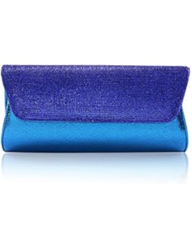Damara® Damen Modernen Groß Cocktail Glitzer Abendtasche Mit Strass Dekoration