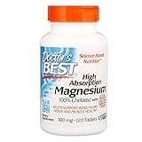 Doctor's Best | High Absorption Magnesium | 100 mg | 120 vegan Tablets | gluten-free | soy-free