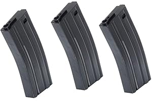 GENERICA Airsoft Spare Parts 3pcs 120rd Mag Mid-Cap Econ Magazine for pour M4 M16 Series Black Noir