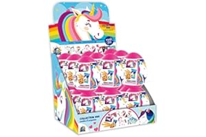 Joygum Ovetti Cookies Unicorn 18x5,5 gr, espositore 18 ovetti con biscottino con gocce di cioccolato e sorpresa