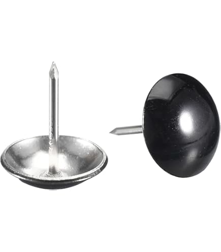 Linwood - Clavos Pequeños De Cabeza Redonda Lisa, Multiusos, 1*8mm, Negro