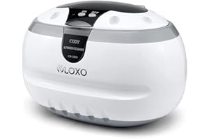 600ml Ultraschallreinigungsgerät-VLOXO Ultraschallreiniger 42kHz Ultraschallgerät für Brille Uhren Schmuck Ohrringe Halsketten Rasierer Zahnprothesen Werkzeuge Kosmetikpinsel 50W Reinigungsbad