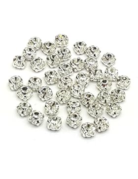 EIMASS® Strasssteine, wunderschöne Qualität, klebende, flache Rückseite, Glas Strasssteine in Silber- & Goldfassung...