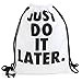 Produktbild KLIMBIM Just Do it later Fullprint Jutebeutel mit Aufdruck Turnbeutel Fashion Kordel Beutel 9007-18