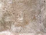 LANABEST Premium-Schaffell, taupe (braun-beige) ca. 100cm. Besonders zarte, warme und kuschelige Wolle. - 2