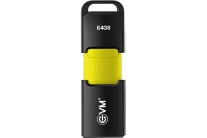 EVM EnX 64GB USB 3.2 Gen 1 Flash Drive | Exceptional 120MB/s Read| Sturdy Premium Metal Body | Convenient Integrated Key Loop | Laptop Desktop Smart TV Car Stereo | 10 Years Warranty (ENX/64GB)