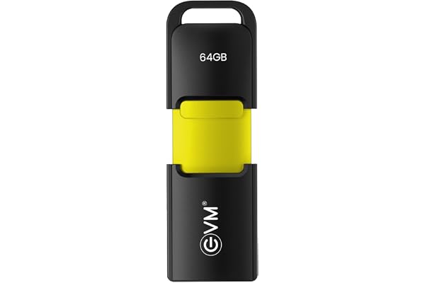 EVM EnX 64GB USB 3.2 Gen 1 Flash Drive | Exceptional 120MB/s Read| Sturdy Premium Metal Body | Convenient Integrated Key Loop