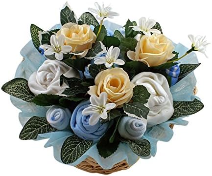 Baby Clothes Bouquet Gift Basket for a New Baby Boy (0-3 months)