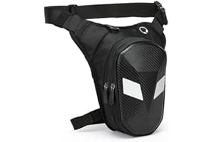 Mikiuly Sacoche de Jambe Moto, Multifontion Moto Drop Leg Bag, Sac Pochette Ceinture Homme, Sac à Dos Multifontion pour Randonnée Cyclisme Pêche,Noir,26cm*26cm*8cm