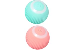 Plesuxfy Jouets Boule Chat Intelligent Balles Interactives Chats,Balle Automatique À 360° Balle Chat Électrique Rechargeable Par USB Jouet De Boule Rebondissante Chat En Silicone Animaux