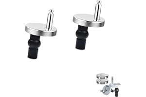 SZWLJ 2-pak mocowań zawiasów deski sedesowej ze śrubami i nakrętkami rozporowymi – łatwe w montażu okucia deski sedesowej do otworów nieprzelotowych, w zestawie śruby deski sedesowej i śrubę blokującą do WC