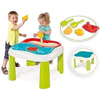 Smoby 840107 - Sand und Wasser Spieltisch - herausnehmbaren Wannen, inklusive Abdeckung, viel Zubehör, Umbau zu…