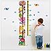 Naughty animal wall sticker for kid's bedroom cartoon animals Height Chart Nursery